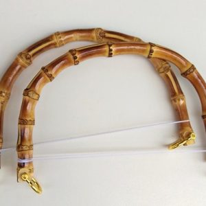 Χερούλια τσάντας Bamboo - Ημικύκλιο με χρυσό κρίκο