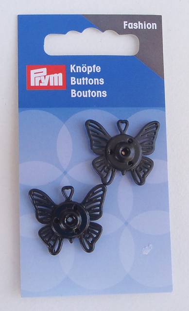 Σούστες μεταλλικές (buttons) Πεταλούδα, Ø 25 mm – Prym