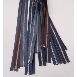 Φερμουάρ 50 cm διαχωριζόμενο, ΡΙΡΙ, με στοιχεία ασημί - ΥΚΚ Vislon