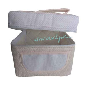 Βαλιτσάκι βρεφικών ειδών με φάσα για κέντημα - LeChichiolina