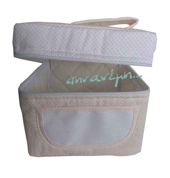 Βαλιτσάκι βρεφικών ειδών με φάσα για κέντημα - LeChichiolina