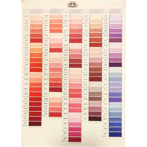 Coton Perle DMC, χρωματολογιο 1 Coton Perle DMC, χρωματολογιο 1